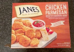 Chicken parmesan nuggets with marinara sauce