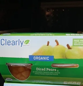 Organic diced pears