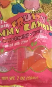 Fruity gummy candies