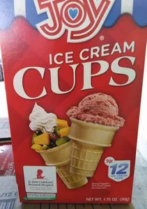 Joy, ice cream cups