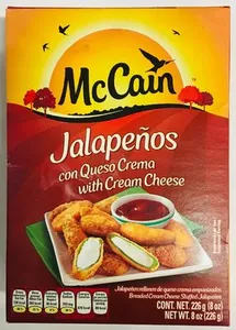 Jalapeños con queso crema, Mc Cain