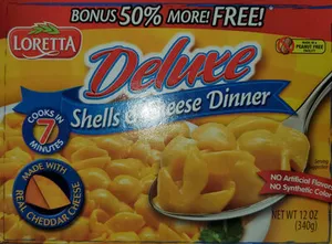 Deluxe shells & cheese dinner, deluxe