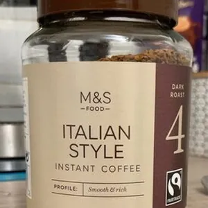 Italian style instant coffee