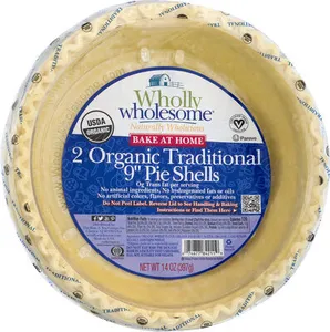 Organic 9” 2pk Traditional Pie Shells