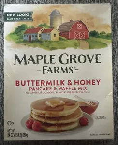 Maple grove farms of vermont, pancake & waffle mix, buttermilk & honey