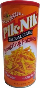 Pik nik cheddar cheese shoestring potatoes