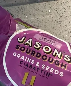 Jason’s sourdough grains and seeds ciabattin