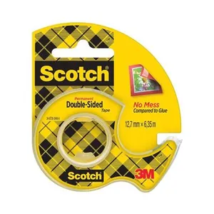 Tejp Scotch dubbelhäftande med hållare 6,3m x 12,7mm