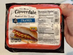 Hardwood slow smoked franks