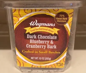 Dark chocolate blueberry & cranberry bark