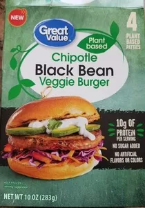 Chipotle black bean veggie burger