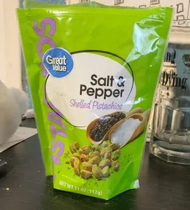 Salt and pepper shelled pistachios