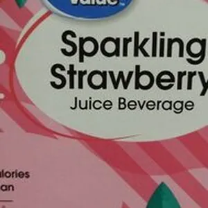 Sparkling strawberry juice beverage