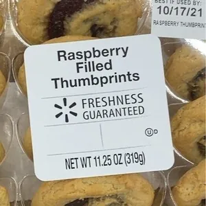 Raspberry filled thumbprints