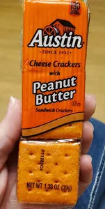 Peanut Butter on Cheese Sandwich Crackers