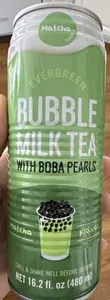 Bubble milk tea with boba pearls