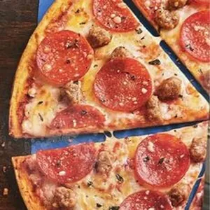 Pepperoni and sausage pizza