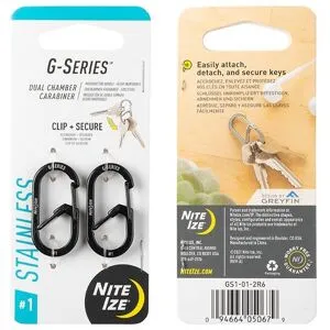 Nite Ize G-Series Dual Chamber Carabiner #2 - Black