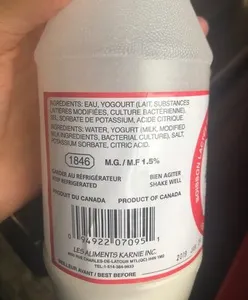 Boisson lactee fermentee