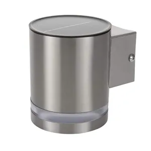 Solar Vägglampa Lysdioder Silver