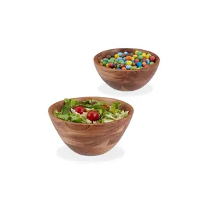 Salladsskål set med 2 st akaciaträ