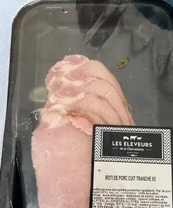 Rôti de porc cuit tranches