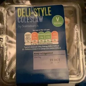 Deli style coleslaw