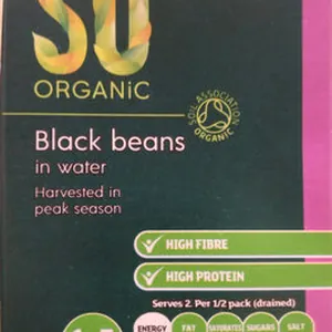 Organic Black Beans in water