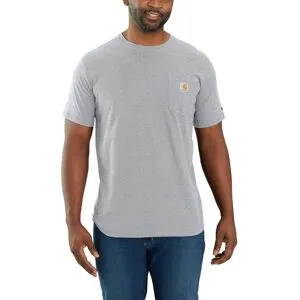 Carhartt Men's  Force Relaxed Fit Midweight Short-Sleeve Pocket T-Shirt  Heather Grey XXL