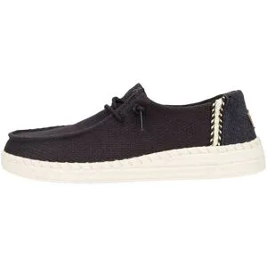 HEY DUDE Wendy Espadrille Woven Dam, Black, 37