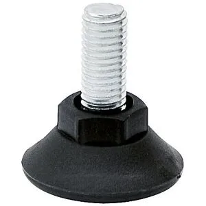 Swede-Wheel Ställbar fot, PA6, svarta