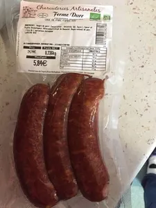 Saucisse de porc fumee bio