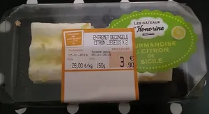 Entremet décongelé citron liégeois x 2