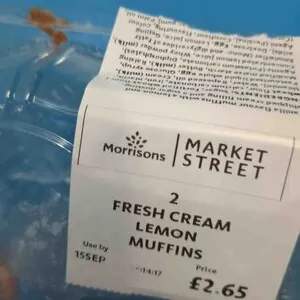 Fresh cream lemon muffin