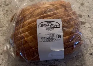 Sourdough bread round sliced