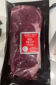 Beef rib eye steak