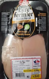 2 FILETS DE POULET FERMIER LYRE JAUNE