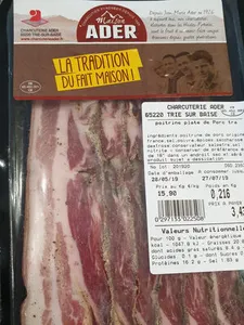 Poitrine plate de porc