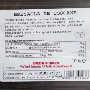 Bresaola de Toscane
