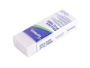 Radergummi LYRECO 61x22x12mm vit