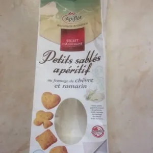 Petits sablés apéritif au fromage de chèvre et romarin