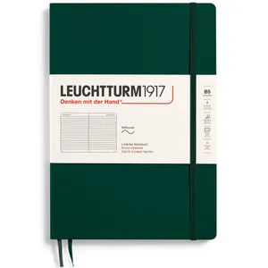 Ant.bok B5 s linj forest green