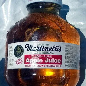 100% pure apple juice from US grown fresh apples