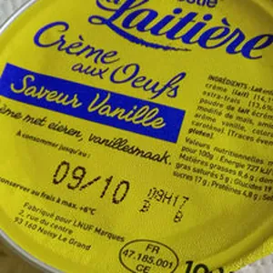 Nestlé la laitière crème aux oeufs  vanille