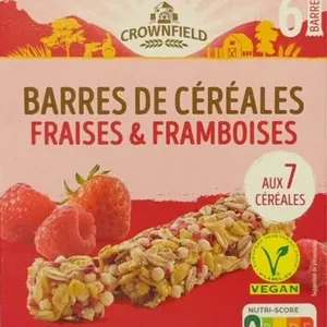 Barres de céréales fraises et framboises