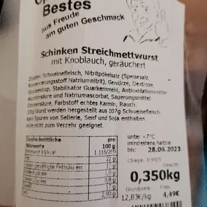 Schinken Streichmettwurst