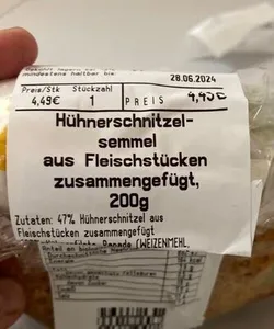 Hühnerschitzel Semmel