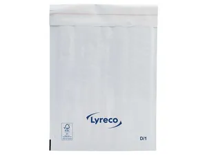 Bubbelpåse LYRECO 180x260mm vit 100/fp