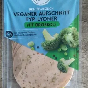 Veganer Aufschnitt Typ Lyoner mit Brokkoli