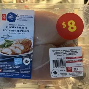 Chicken Breast Extra Lean Boneless Skinless